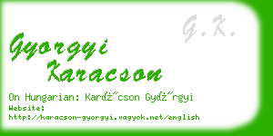 gyorgyi karacson business card